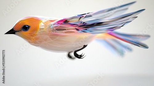 Geometric Bird in Flight