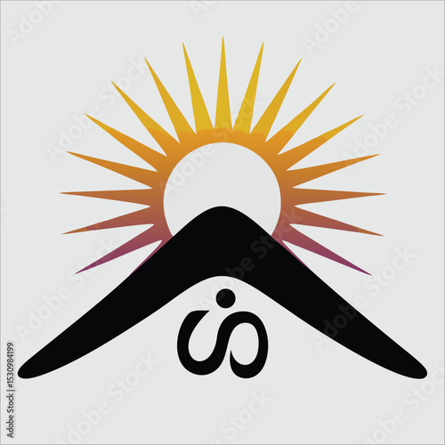 International Yoga Day logo Art design on a white background