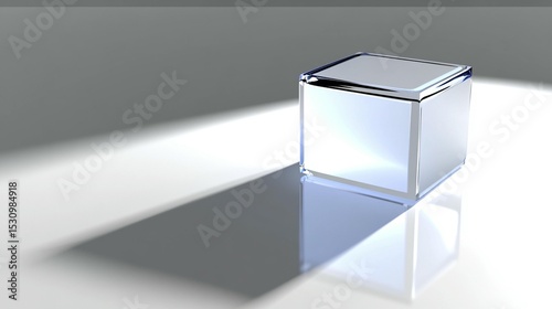 Glass Cube Reflection Light