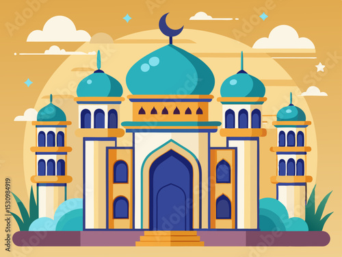 cartoon arab palace