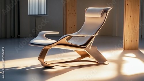 Modern Wooden Lounge Chair Design