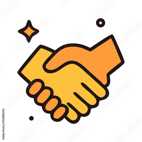 handshake icon vector illustration