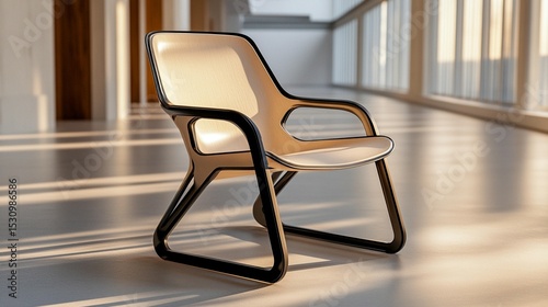 Modern Chair Design: Beige & Black
