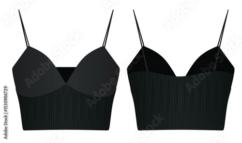 Black  bra t shirt. vector illustration	