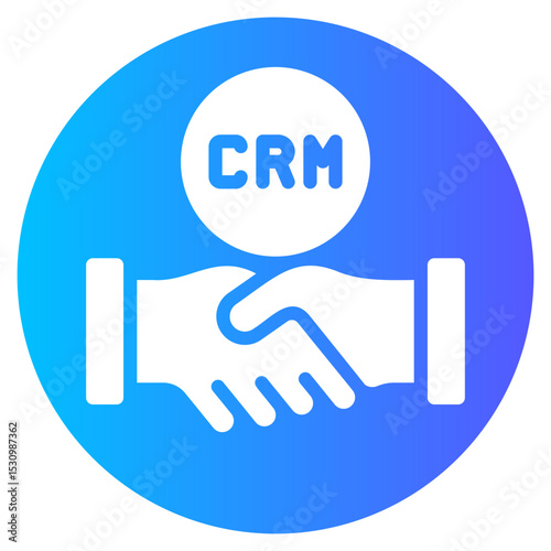 handshake gradient icon