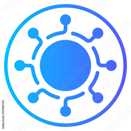 omni channel gradient icon
