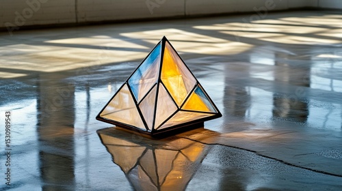 Illuminated Pyramid Glass Art
