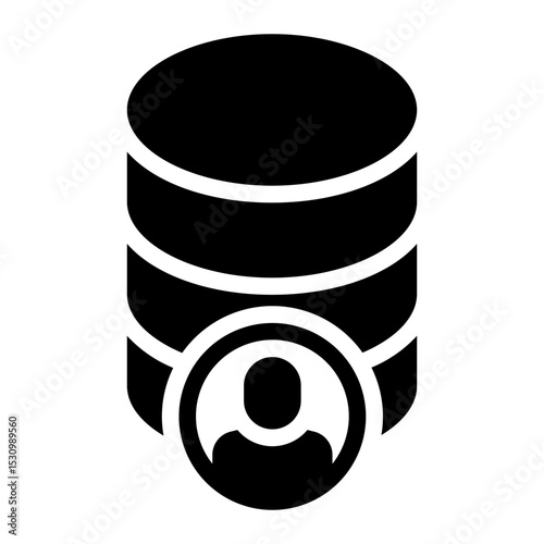 Customer database glyph icon