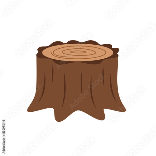 Cut tree stump