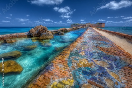 Fort Jefferson is a historic fortress situated in the Atlantic Ocean and is now part of the protected Dry Tortugas National Park, located in Florida, USA