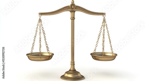 Golden balance scales