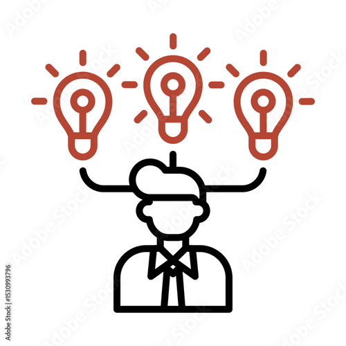 Two-tone icon of Rich ideas concept