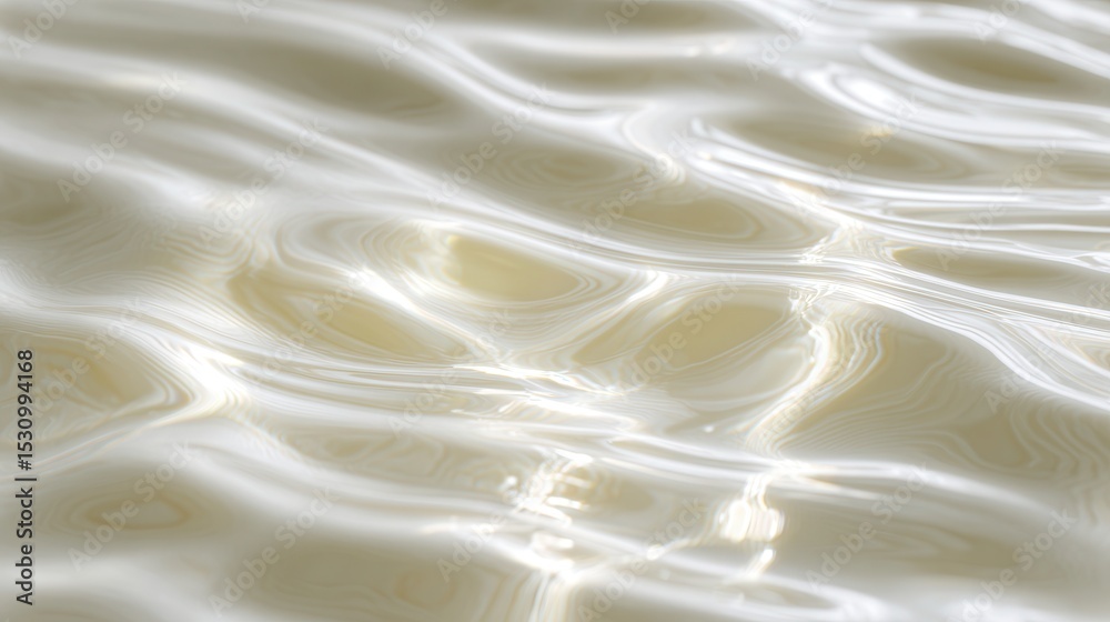 Obraz premium Water Reflections: An ethereal dance of light and shadow plays upon the surface of a tranquil body of water, creating a mesmerizing display of movement and serenity.