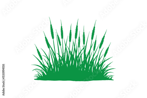 grass silhouette, Seamless grass silhouette, vector illustration.