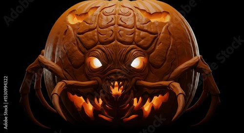 Creepy Spider Pumpkin Carving for Halloween Decoration | Spooky Jack o Lantern