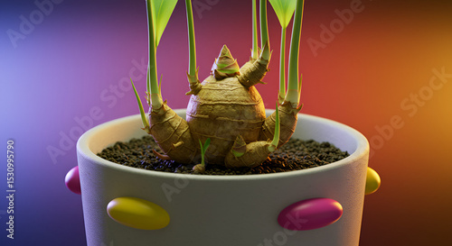 Rhizome Development in Potted Cultivation Systems photo