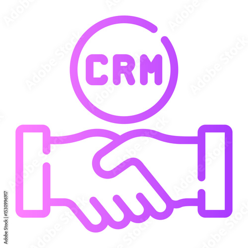handshake gradient icon