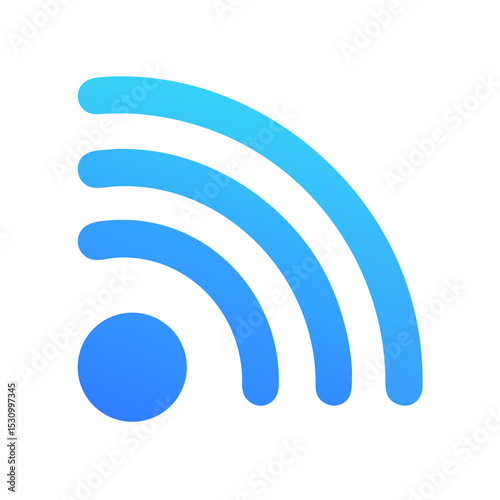 Tech-Style Wi-Fi Waves Icon - Digital Connectivity Symbol