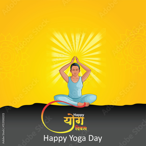 international yoga day concept yoga poses, with the words International Yoga Day written in large letters India yoga day or International yoga day background, 21 June
