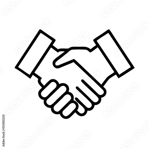 Corporate Handshake Vector – Professional Agreement Symbol