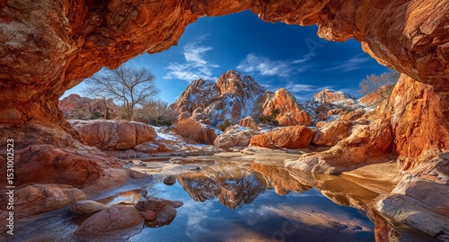 Cathedral Gorge, found in Purnululu National Park, Western Australia, is part of the Bungle Bungles