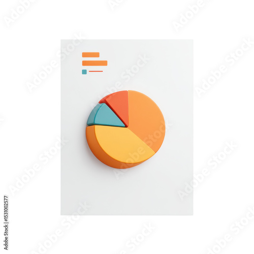 Free Download Colorful Pie Chart and Data Visualization Concept on White Background for Business Analysis and Reports Transparent background or png - GFXLoad