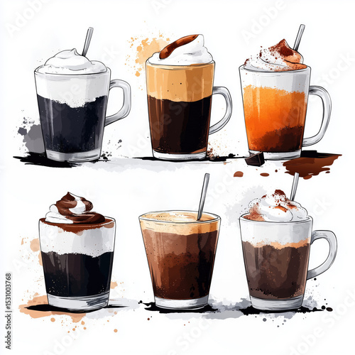 Various delightful desserts and beverages