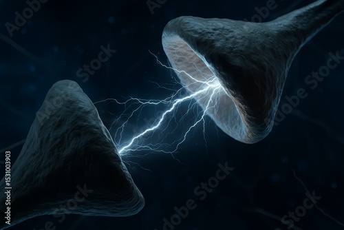 3D Rendering Neuron synapse