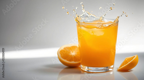 Refreshing Orange Juice Splash with Citrus and Berries – High-Speed Drink Photography