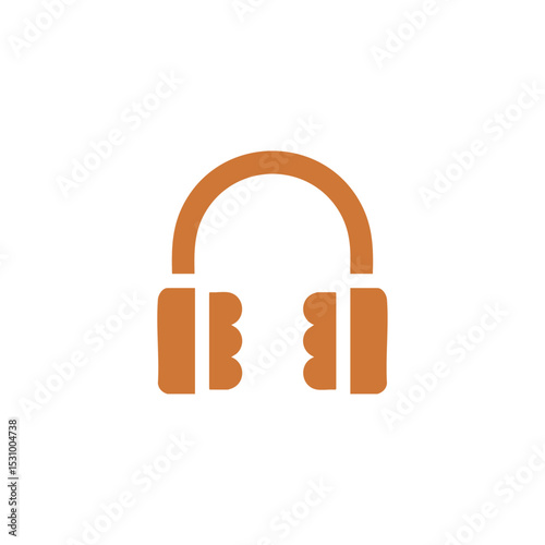 Earmuff icon logo flat vector design