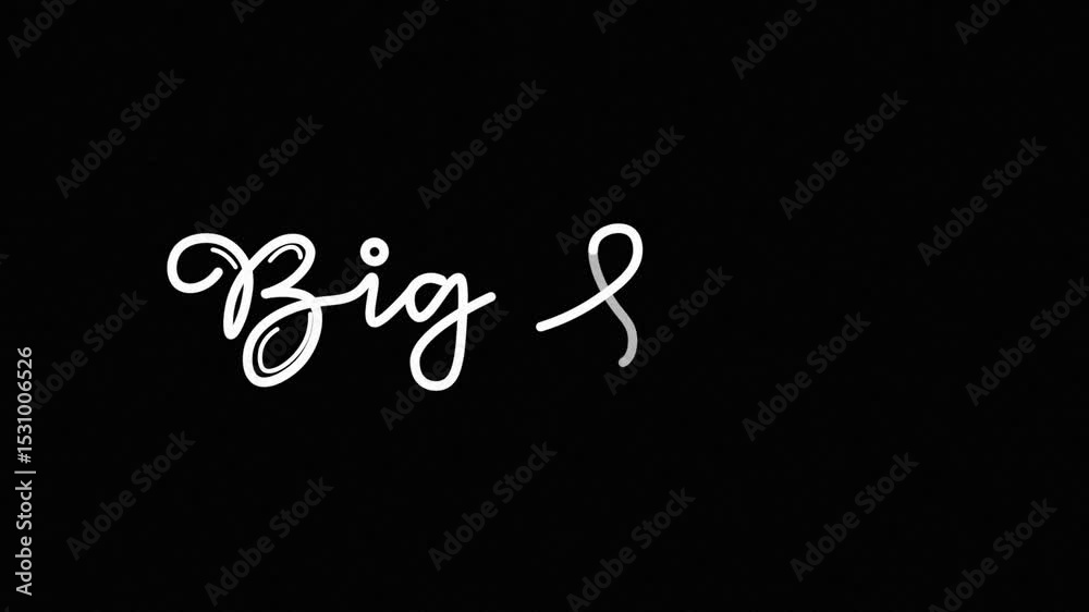 Hand drawn calligraphy monoline vintage text  big sale on background. Calligraphy lettering animation for Day, video Full HD,One line continuous animated typography sale promotion intro outro white bl