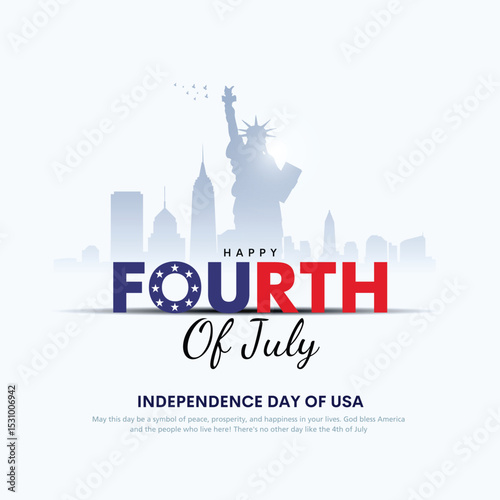 happy 4th of july usa independence day background design. creative vector illustration.