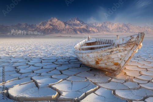The Sau reservoir's dock at Panta de Sau has been abandoned due to the worst drought in Catalonia's history