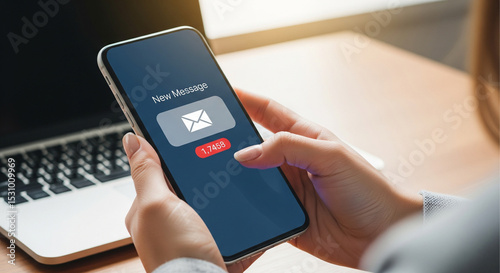 Businessman with smartphone with a 