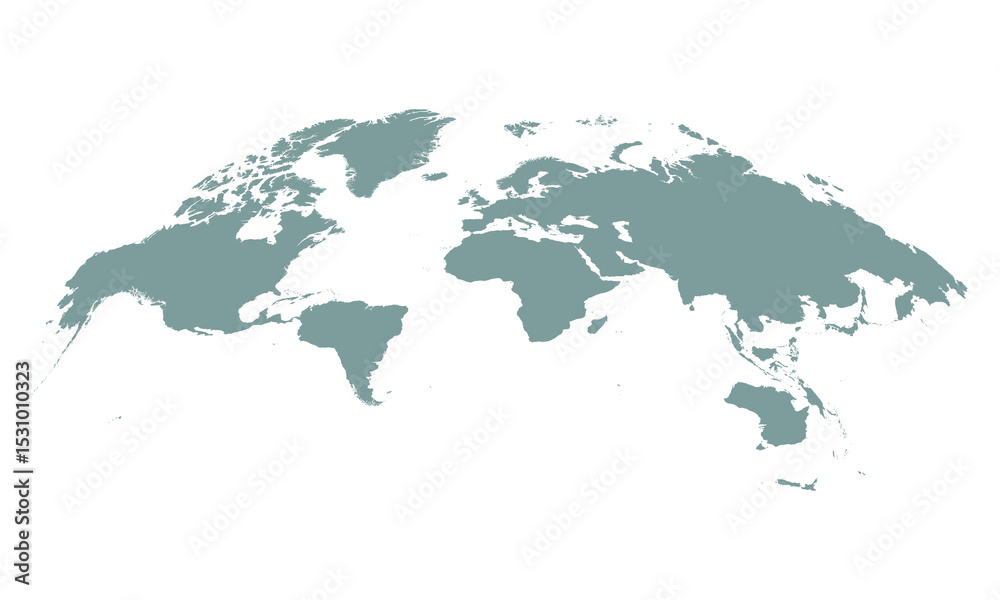 Naklejka premium World map on white background.