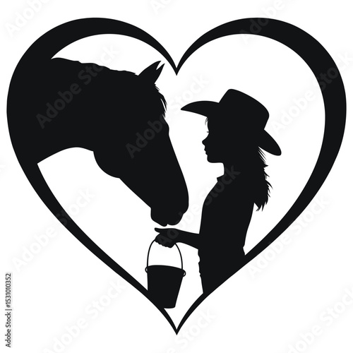 "Heartfelt Connection: Girl and Horse"
