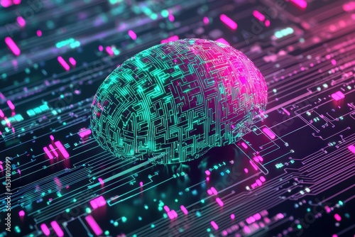 Abstract representation of artificial intelligence.