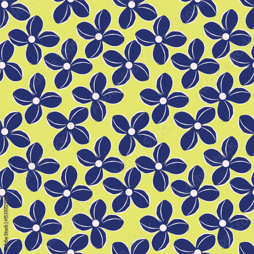 textile design with cute silhouette foliage pattern image
