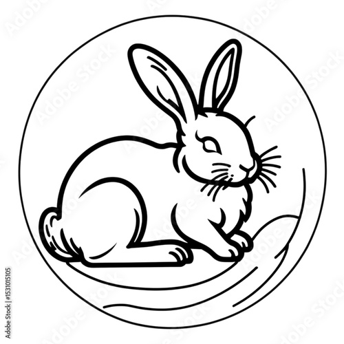 休んでいるうさぎ｜Resting Rabbit
