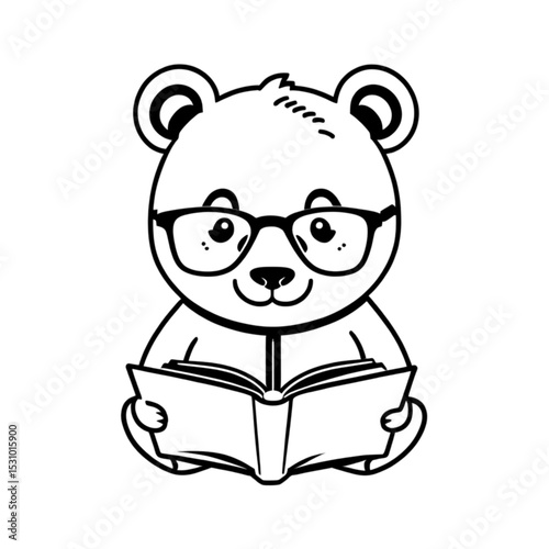 読書中のパンダ｜Reading Panda