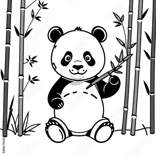 竹林のパンダ｜Panda in Bamboo Forest