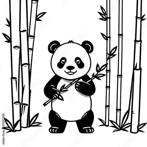 竹林のパンダ｜Panda in Bamboo Forest