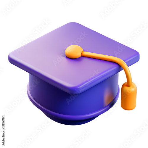 Graduation cap with books diploma and colorful plastic containers in a clean kitchen setting