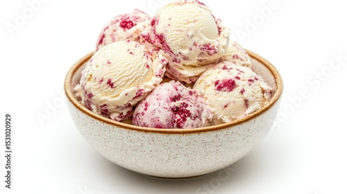 Creamy ice cream scoops