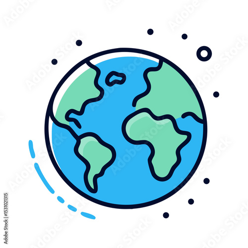 earth globe icon vector
