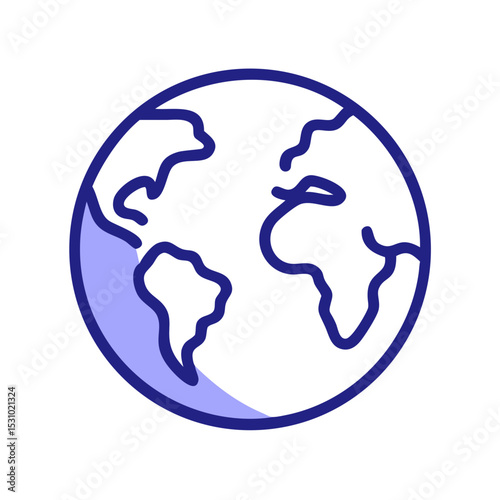earth globe icon vector