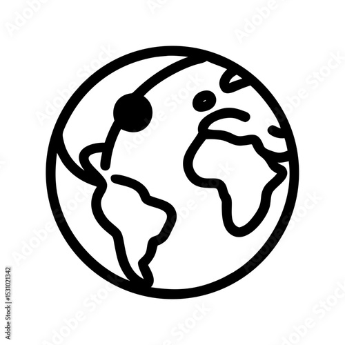earth globe icon vector