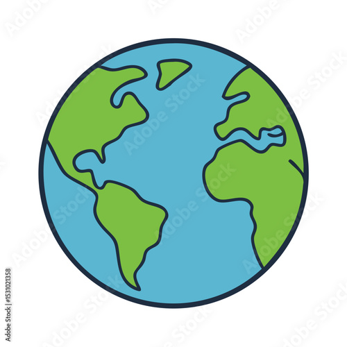 earth globe icon vector