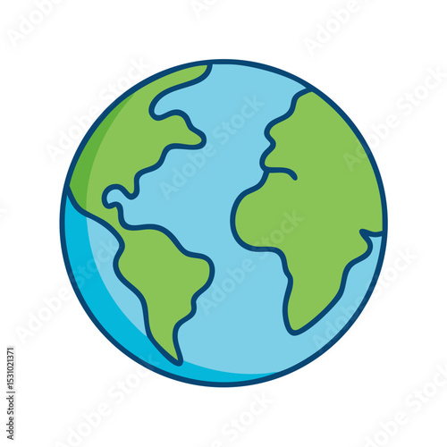earth globe icon vector
