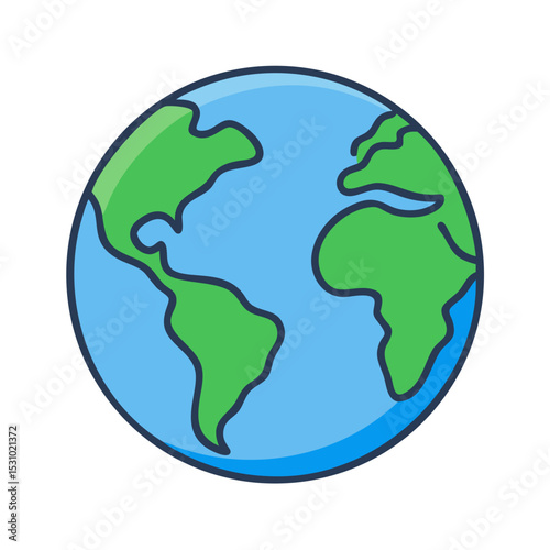 earth globe icon vector